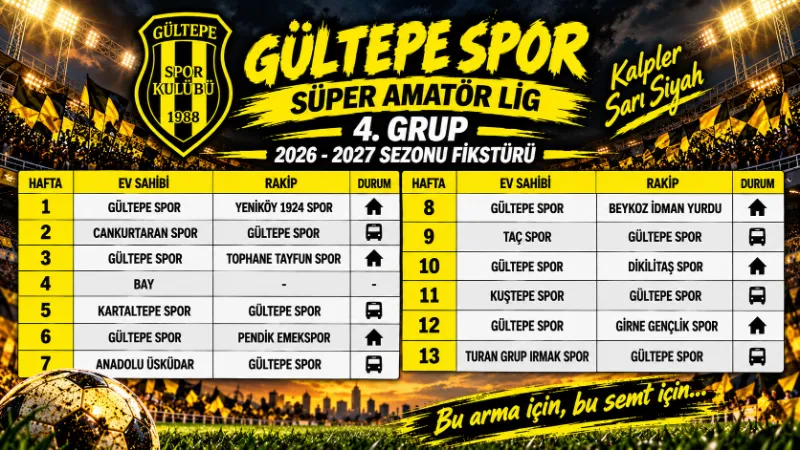 FİKSTÜRÜMÜZ BELLİ OLDU!